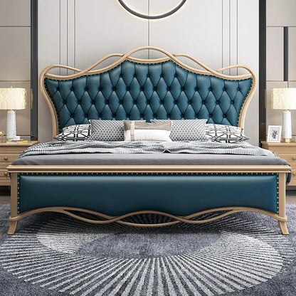 An upholstered bed combines the comfort of a soft, padded headboard with the aesthetics of carefully chosen upholstery materials.