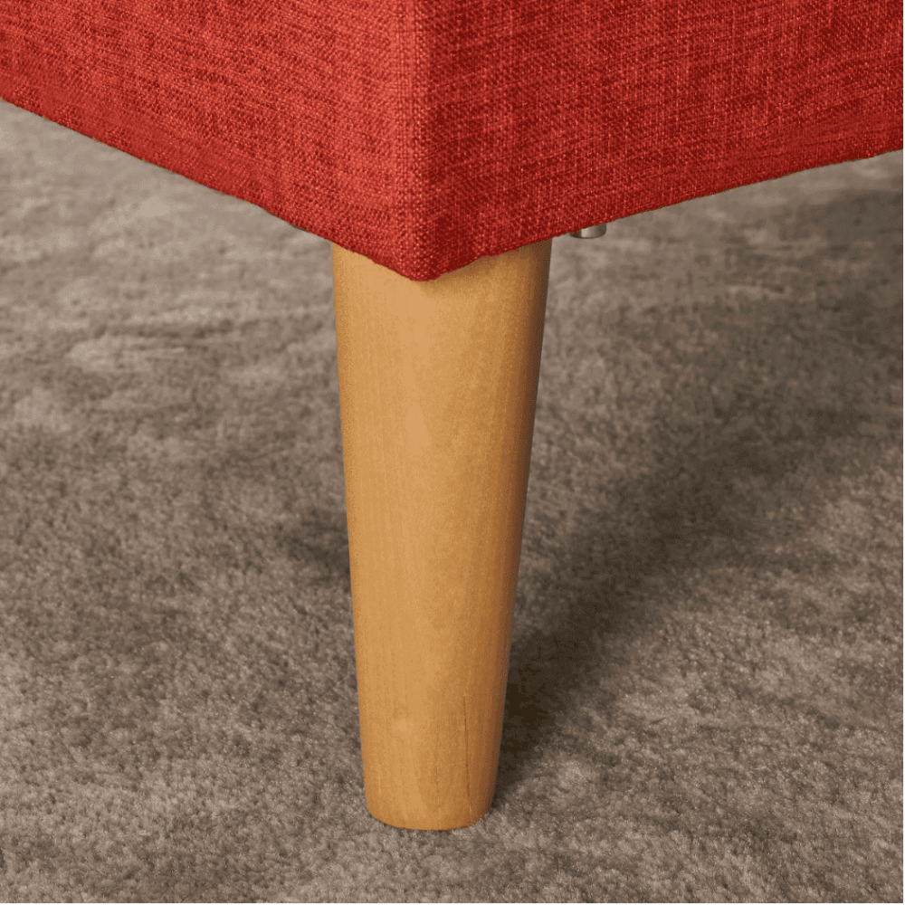 Augustus Mid-century Modern Fabric Chaise Sectional - Oak Inside