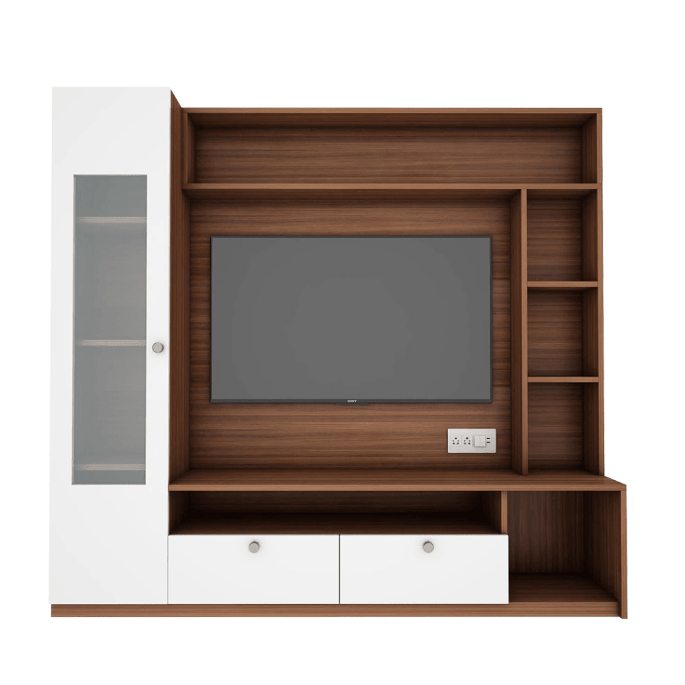 Casa Bonita TV Unit - Walnut - Upto 55 inches TV - Oak Inside