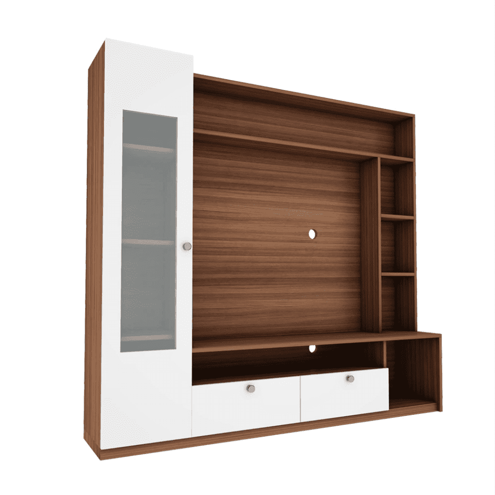 Casa Bonita TV Unit - Walnut - Upto 55 inches TV - Oak Inside