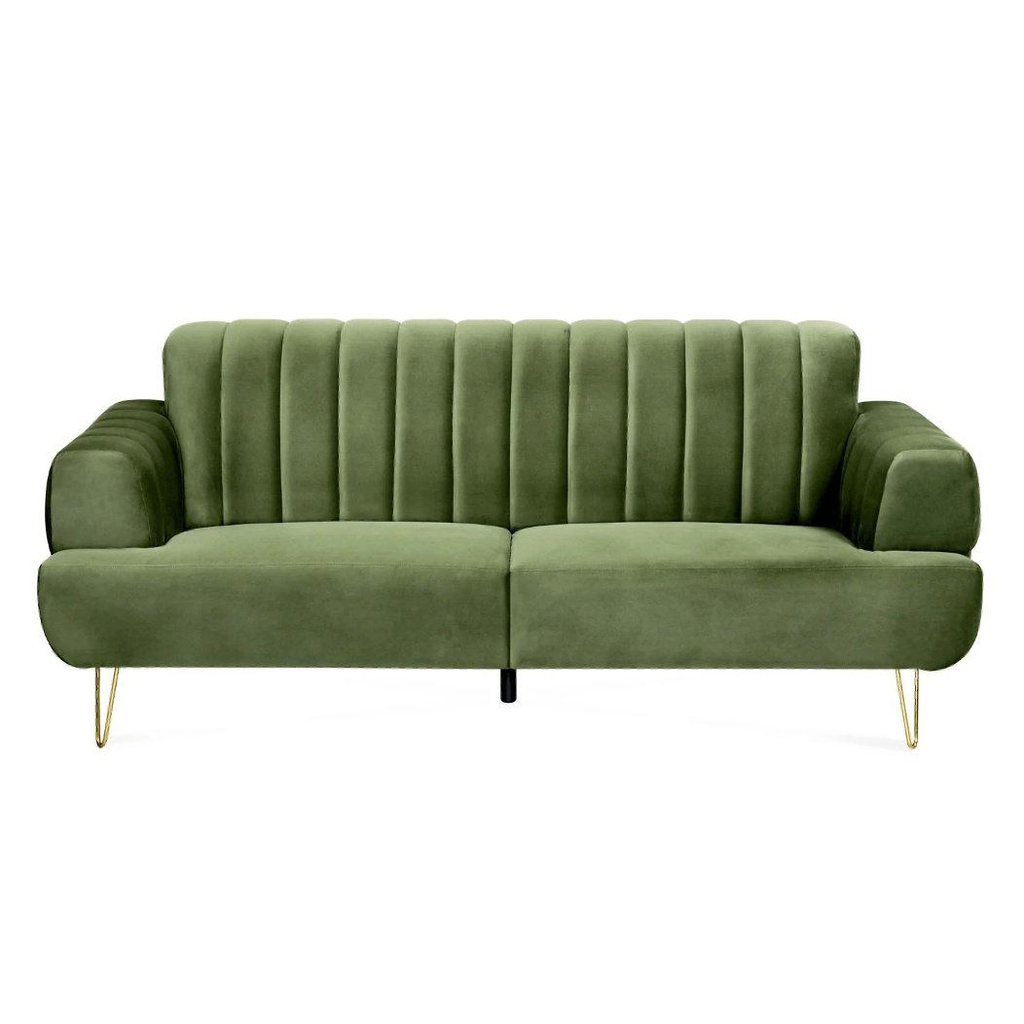 Somervilla Sofa Set in Green Color - Oak Inside