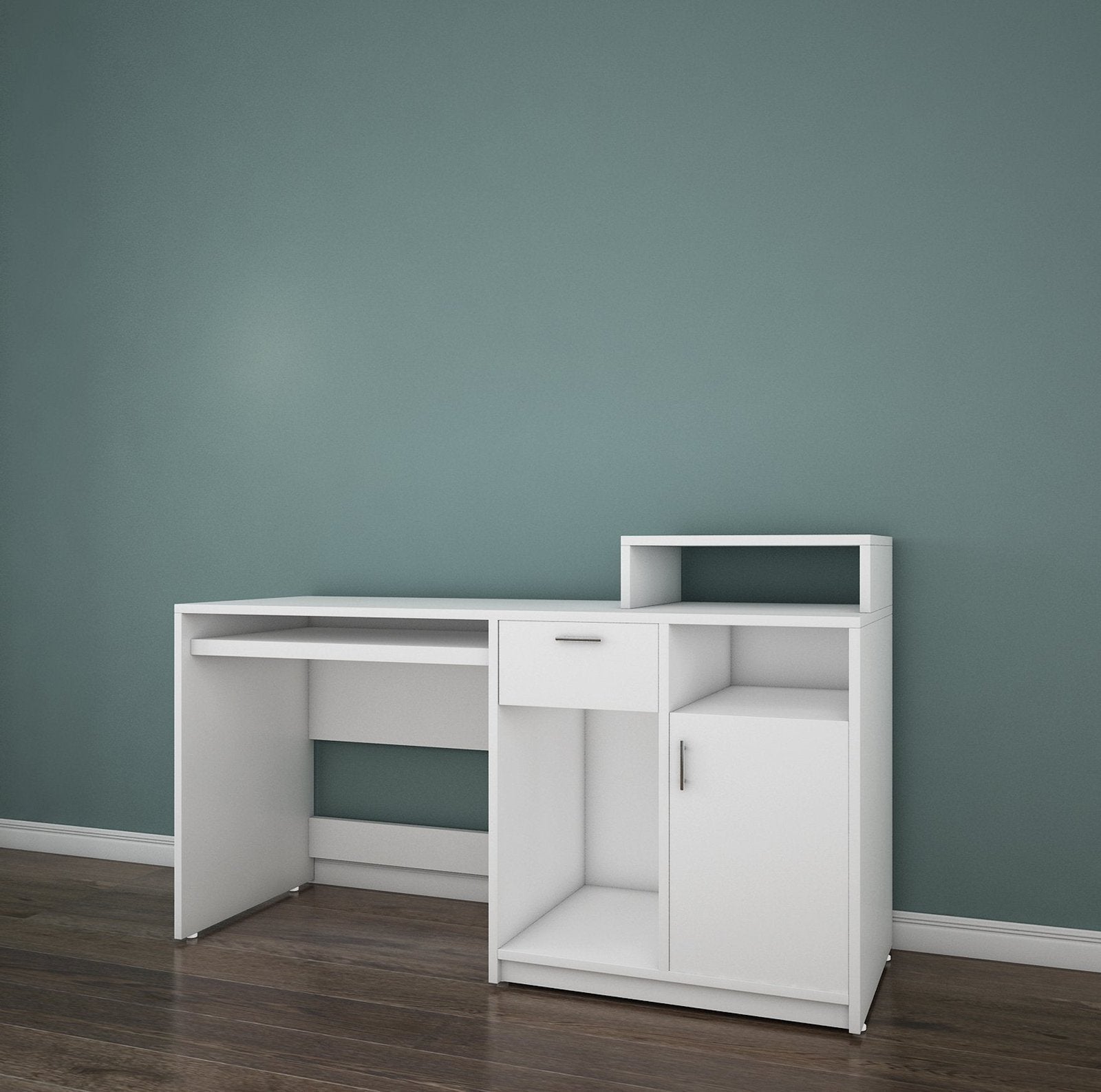 Volvur Study Table in White Color - Oak Inside