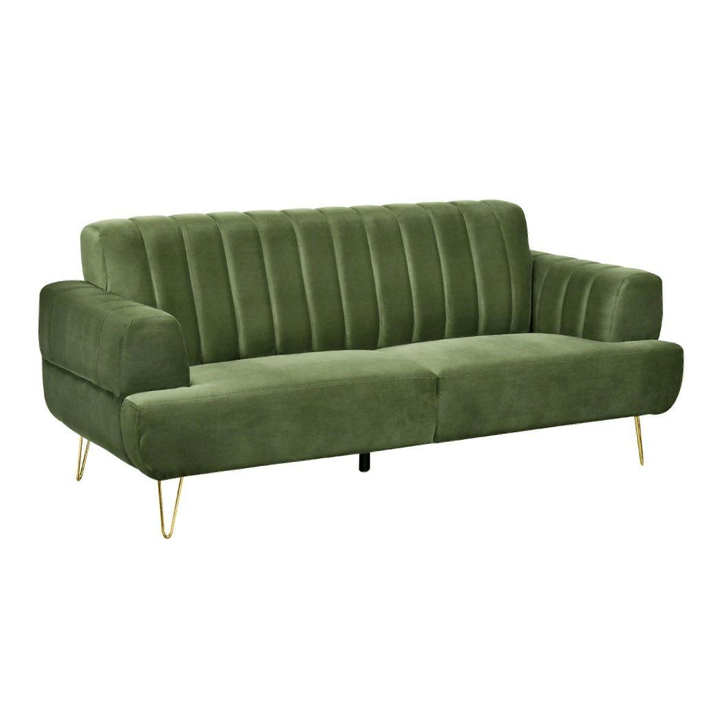 Somervilla Sofa Set in Green Color - Oak Inside