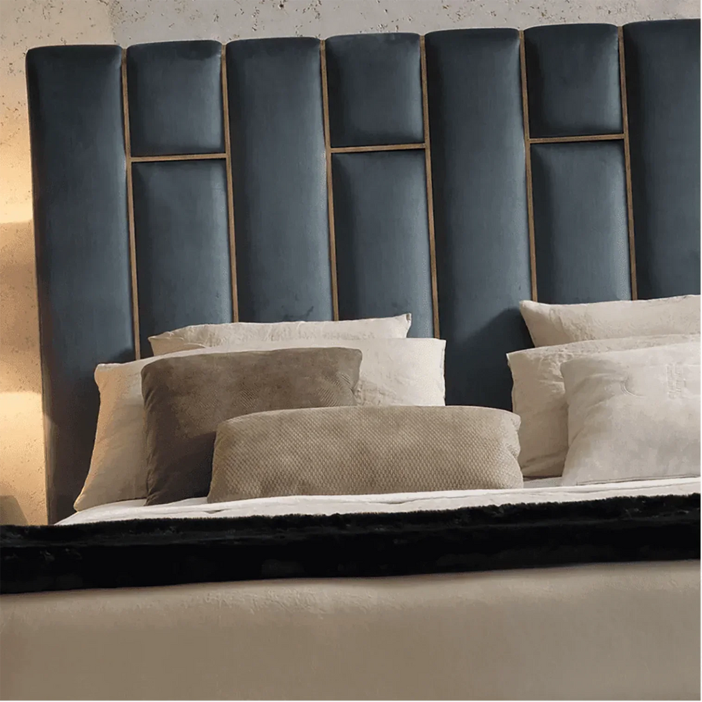 Flex Luxury Upholstered Bed in Suede