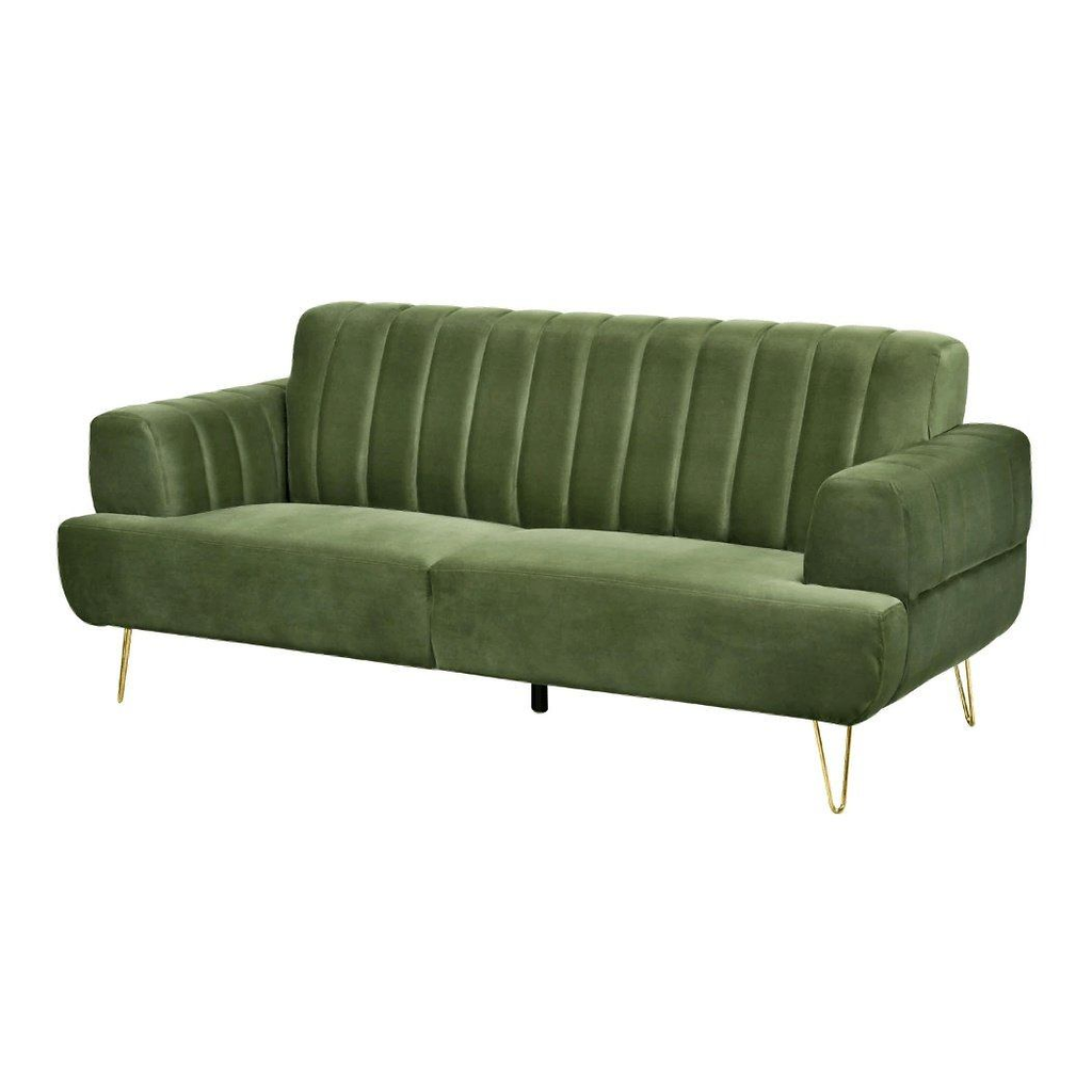 Somervilla Sofa Set in Green Color - Oak Inside