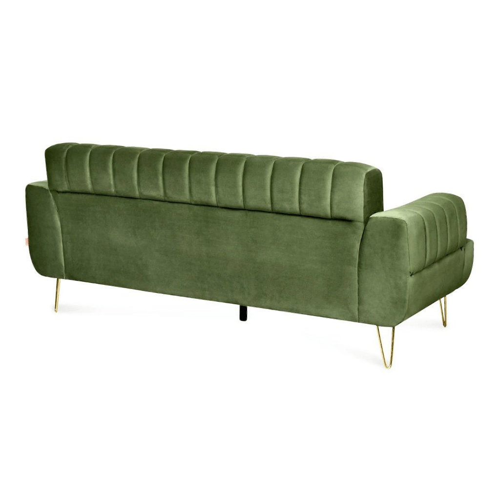 Somervilla Sofa Set in Green Color - Oak Inside
