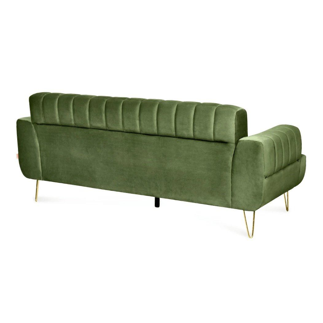 Somervilla Sofa Set in Green Color - Oak Inside