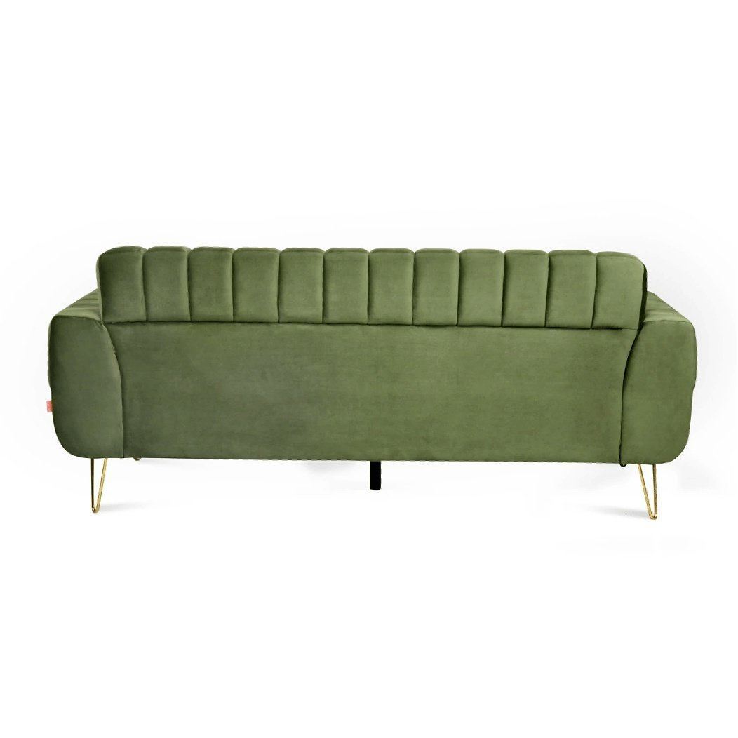 Somervilla Sofa Set in Green Color - Oak Inside