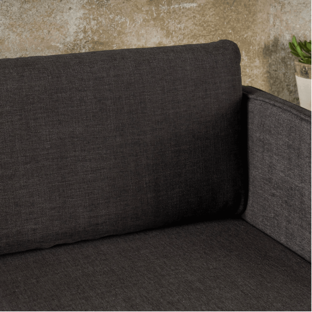 Augustus Mid-century Modern Fabric Chaise Sectional - Oak Inside