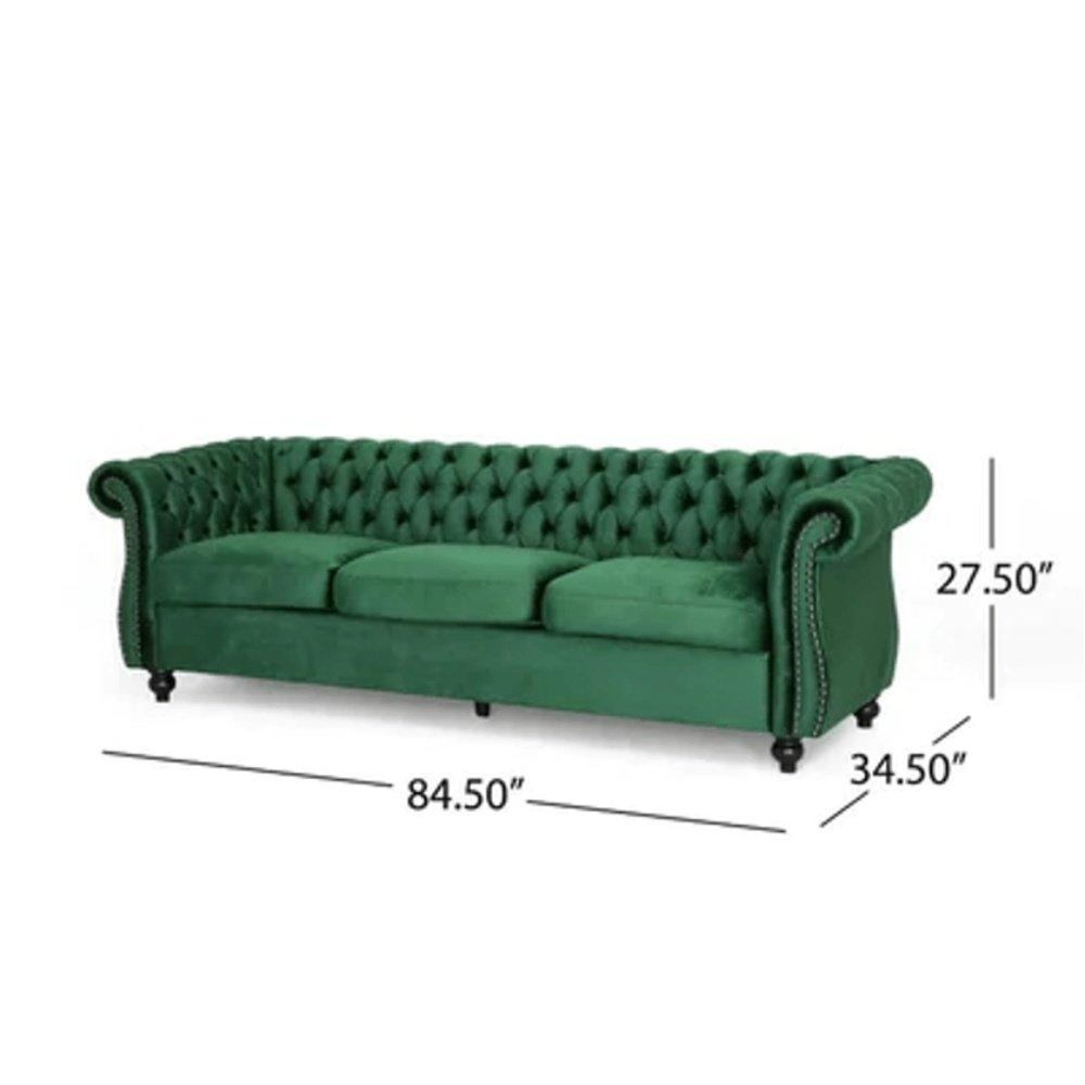 Romeo Chesterfield Sofa Set - Oak Inside