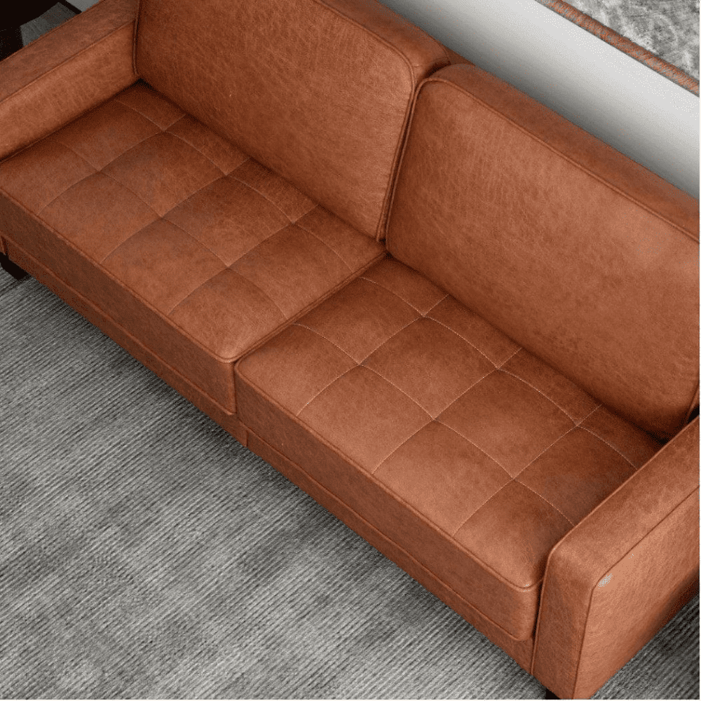 Camilla Sofa Set in Textured Style - Oak Inside