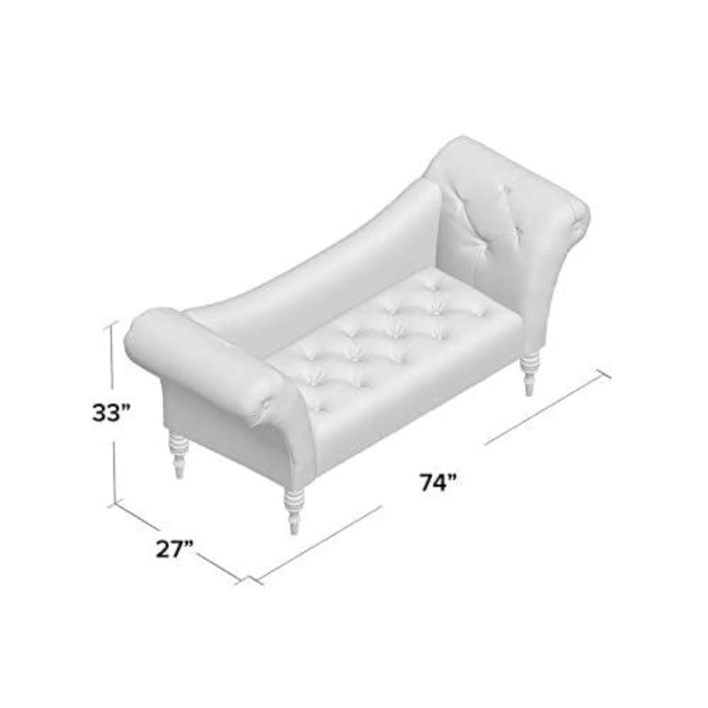 Loveseat Quilted Suede Lounger - Oak Inside