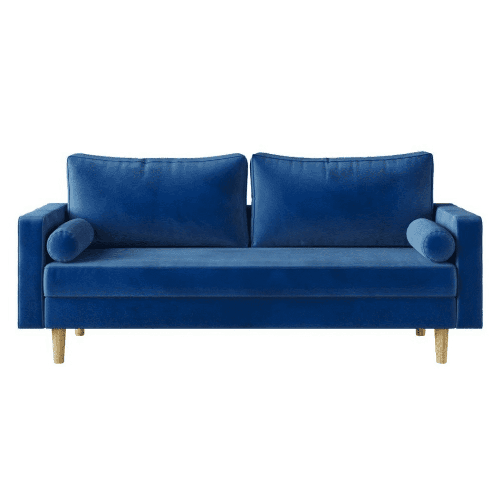 Craftmen Modern Sofa Set in Suede Fabric - Oak Inside