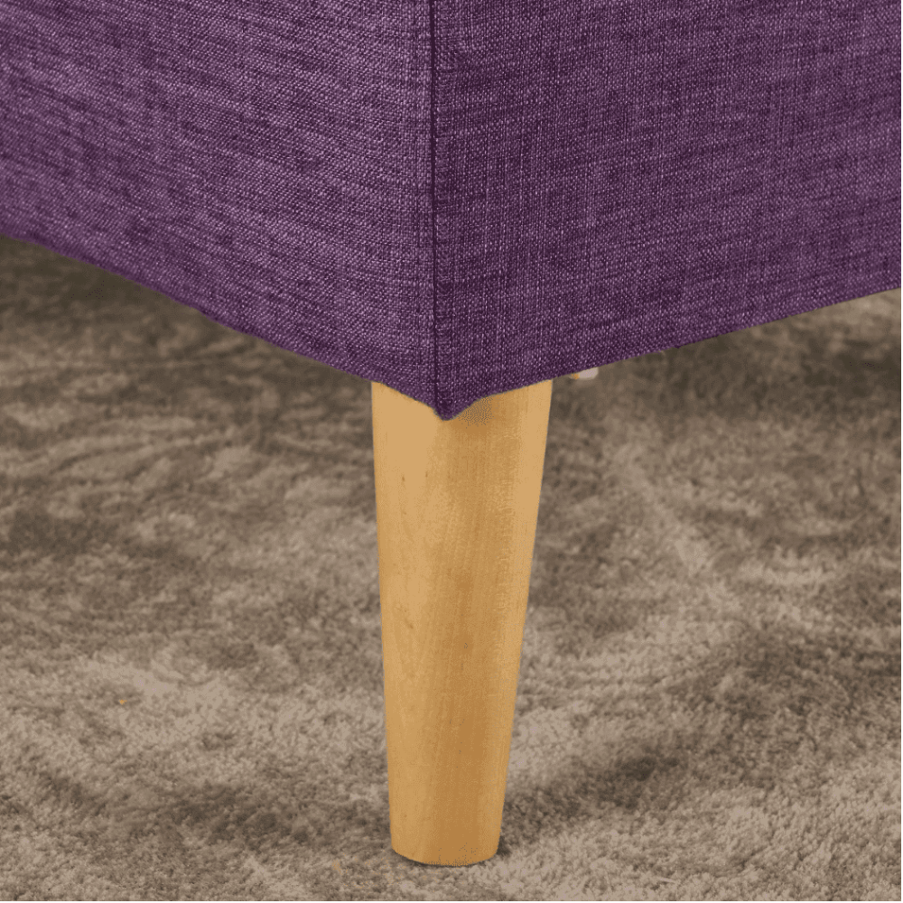 Augustus Mid-century Modern Fabric Chaise Sectional - Oak Inside