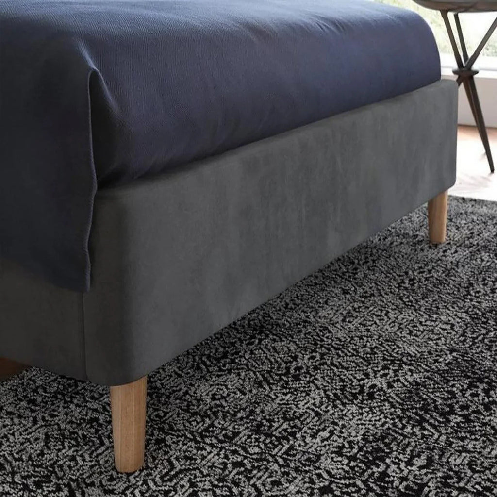 Knox Luxury Upholstered Bed Without Storage in Suede