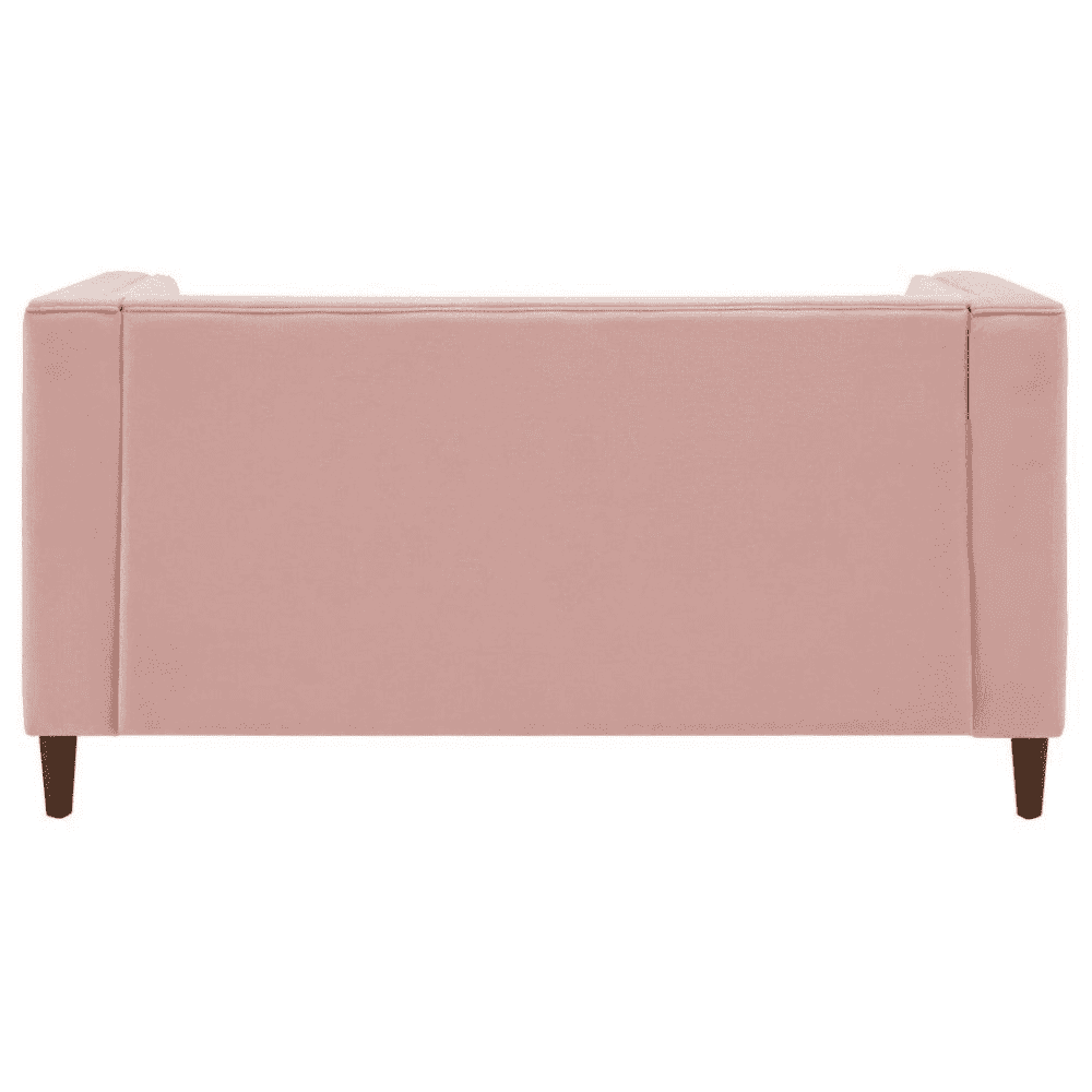 Brew Pink Suede Sofa or Loveseat with Pillows - Oak Inside