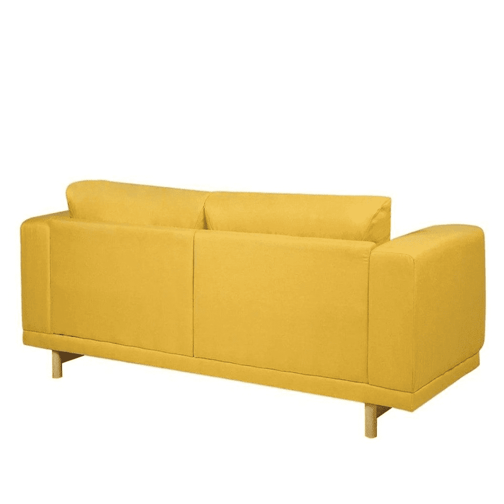 Nivya Classic Sofa Set in Yellow - Oak Inside