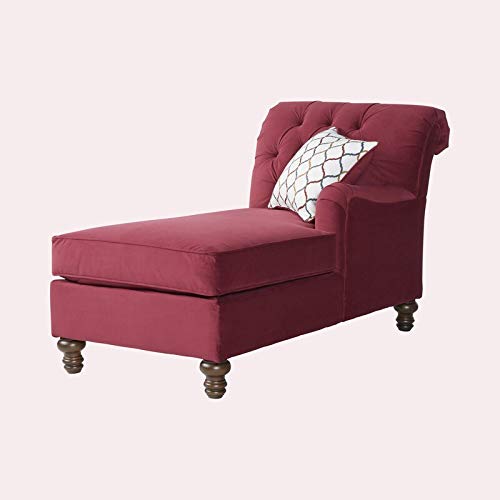 Unicorn Suede Lounger in Red Color - Oak Inside