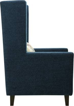 Zolo Wing Chair in Blue Color - Oak Inside