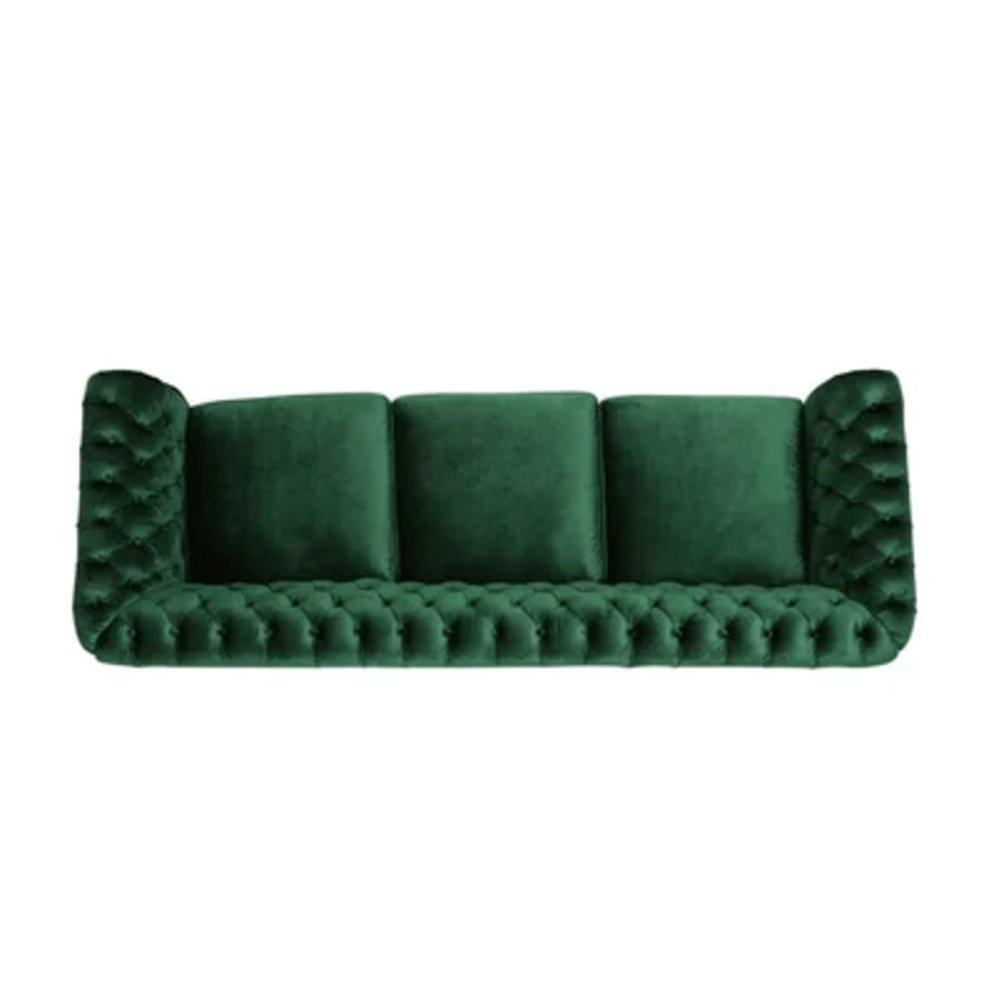 Romeo Chesterfield Sofa Set - Oak Inside