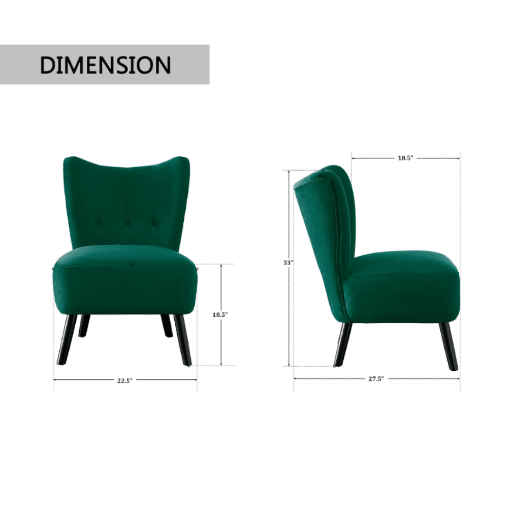 Lappy Suede Accent Chair - Oak Inside