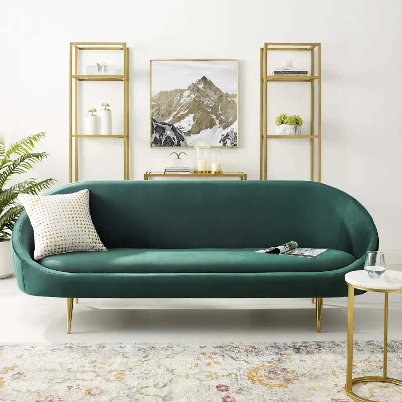 Subline Luxury Mid-Century Sofa In Suede