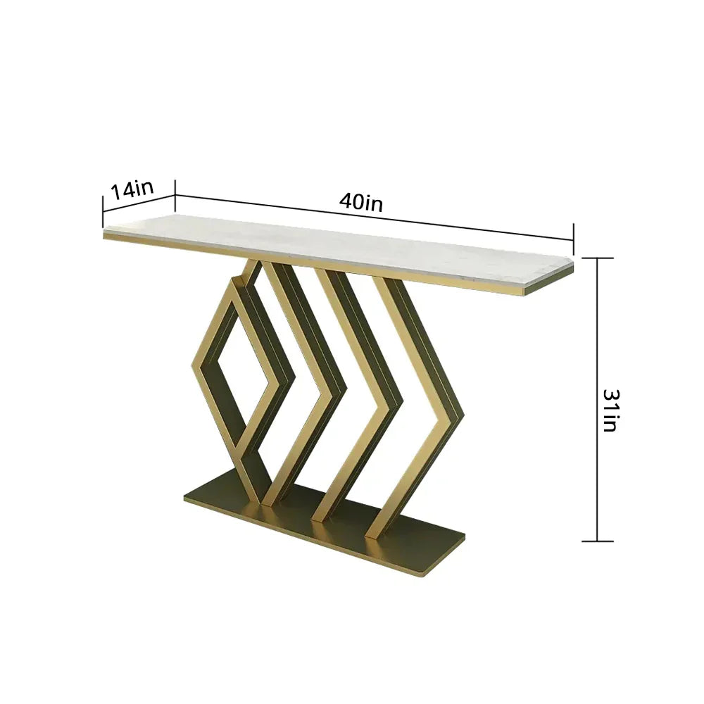Pasco Golden Console Table - Stainless Steel