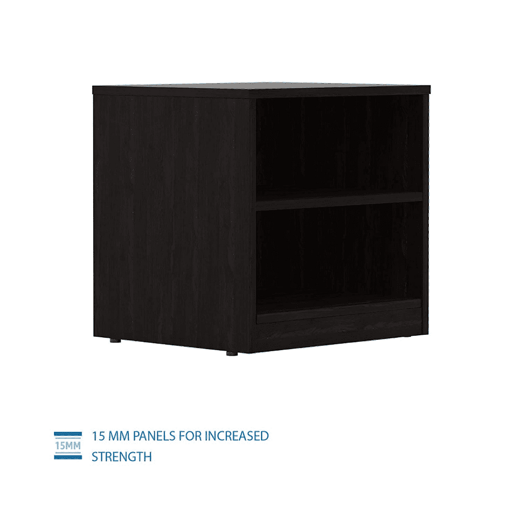 Solimo Engineered Wood Wenge Finish Bedside Table - Oak Inside