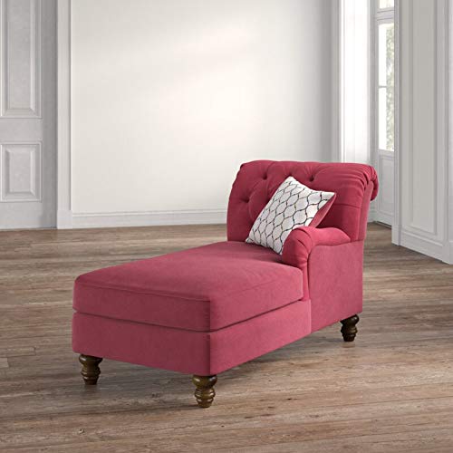 Unicorn Suede Lounger in Red Color - Oak Inside