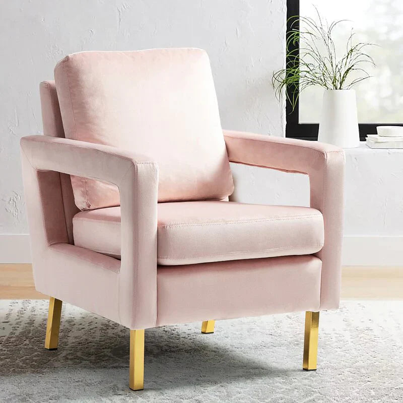 Jojo Upholstered Accent Chair in Suede