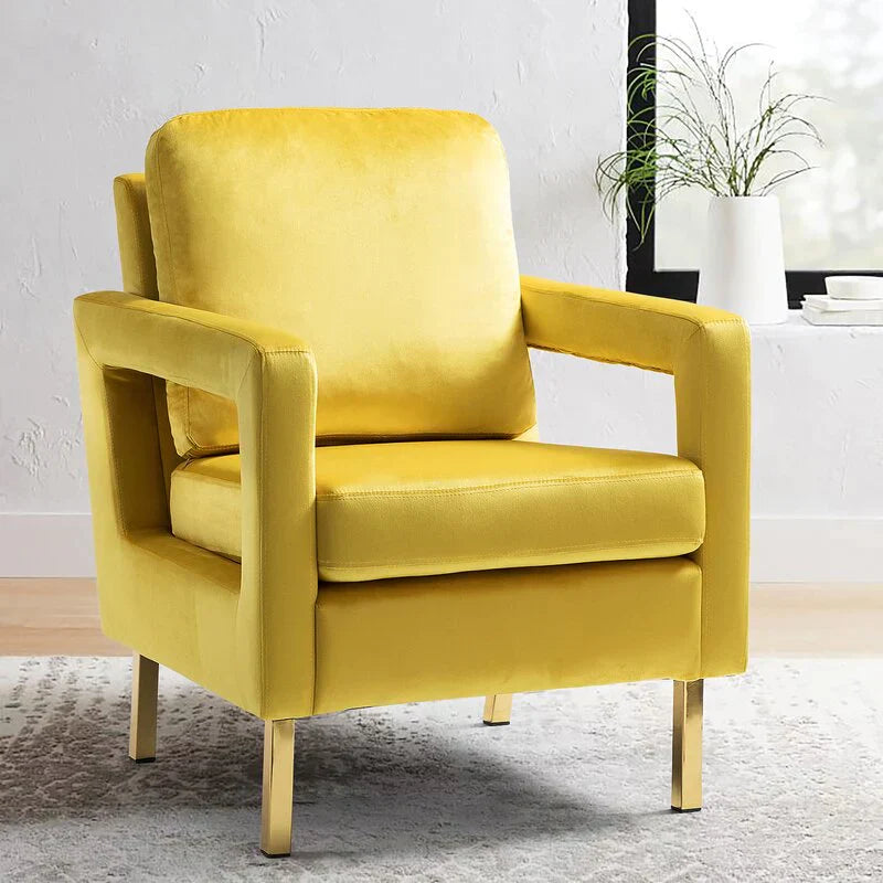 Jojo Upholstered Accent Chair in Suede