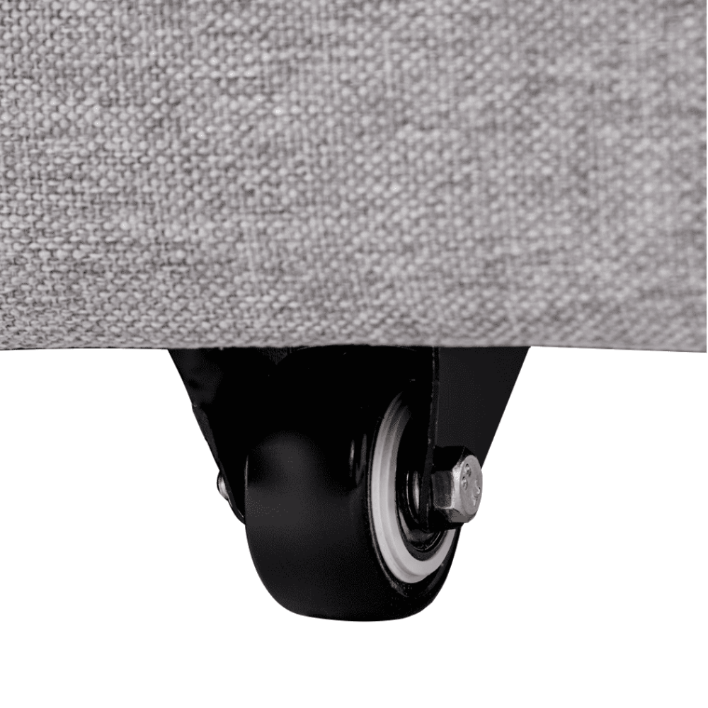 Roxy L-Shaped Sectional Storage Sofa Cum Bed - Oak Inside