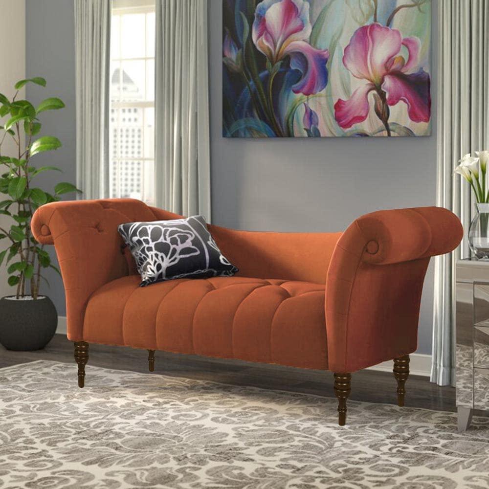 Loveseat Quilted Suede Lounger - Oak Inside