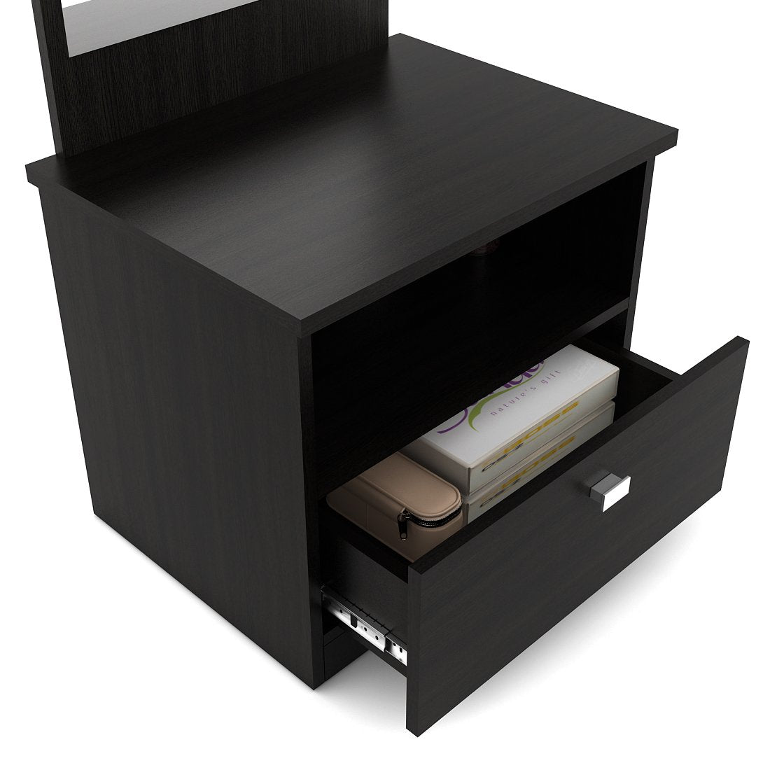 Spacewood Value Engineered Wood Dressing Table (Natural Wenge) - Oak Inside