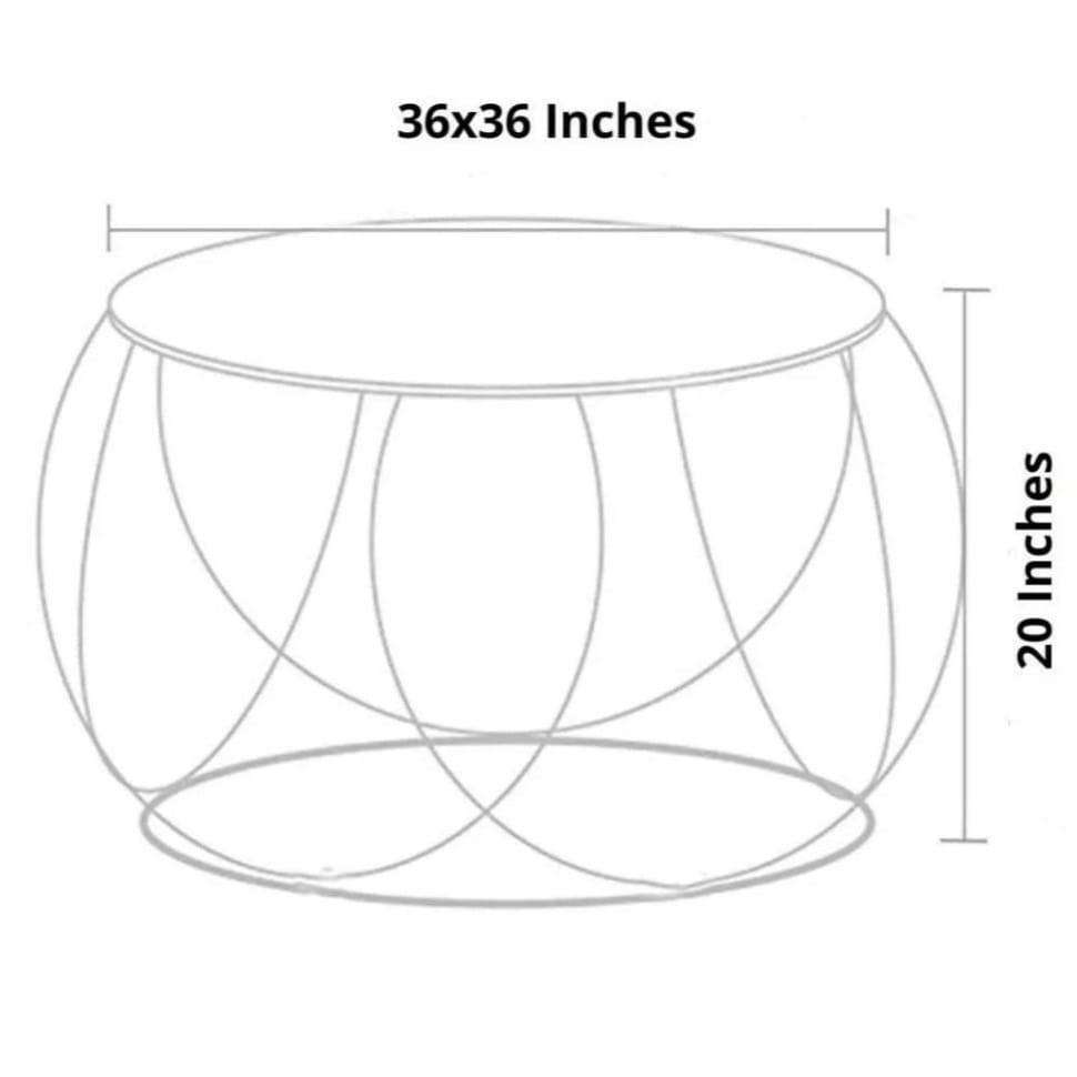 Rolvo Center Table in Gold Finish