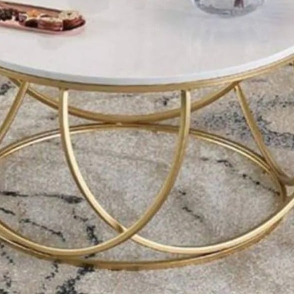 Rolvo Center Table in Gold Finish