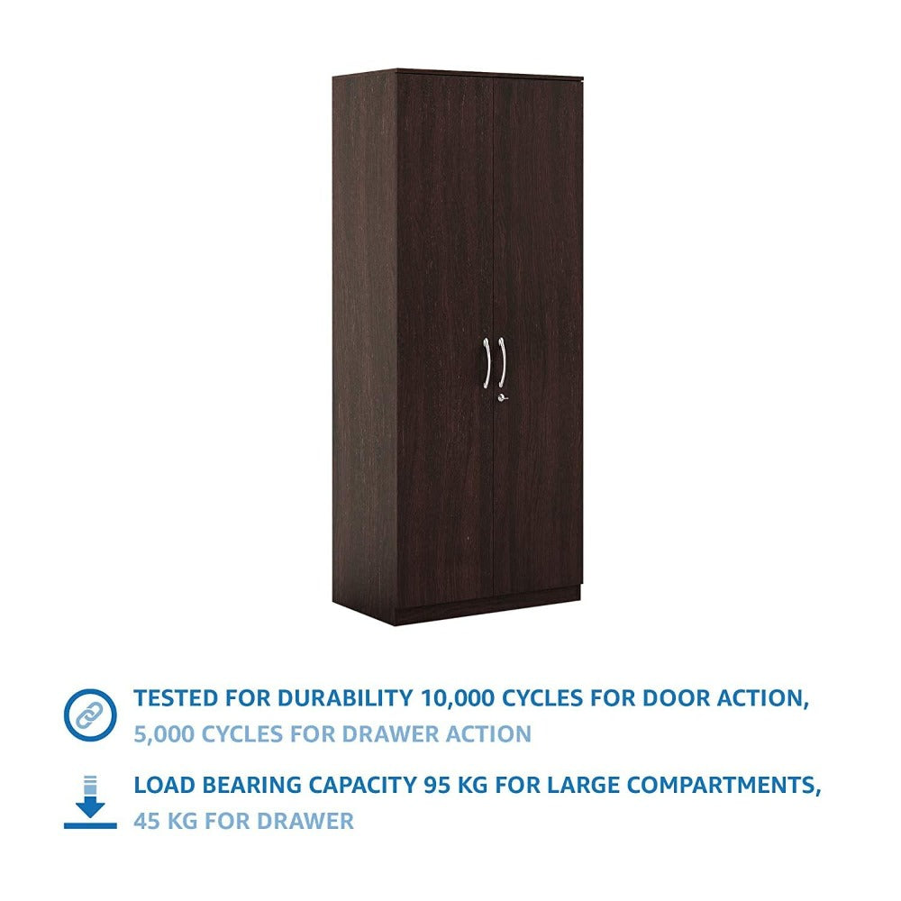 Dulex Medusa Engineered Wood Wardrobe Wenge Finish - Oak Inside