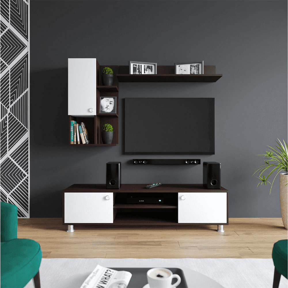 Roxy TV Panel- Upto 42 inches TV - Oak Inside