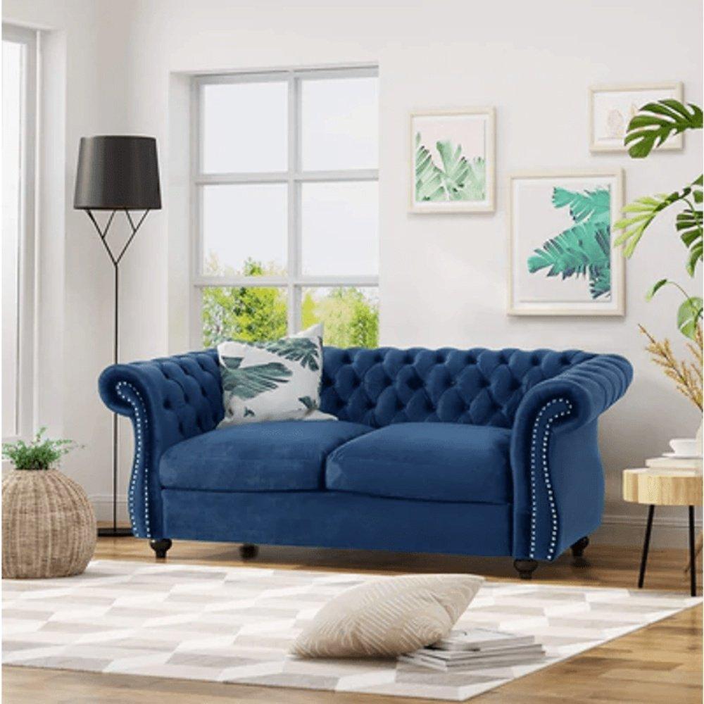 Romeo Chesterfield Sofa Set - Oak Inside