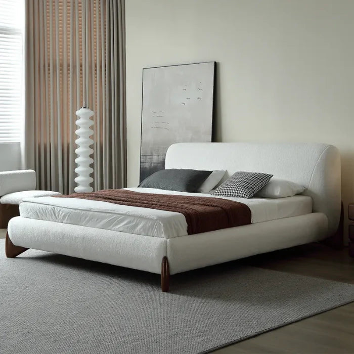 Grande Premium Upholstered Bed Without Storage In Brooklyn Fabric