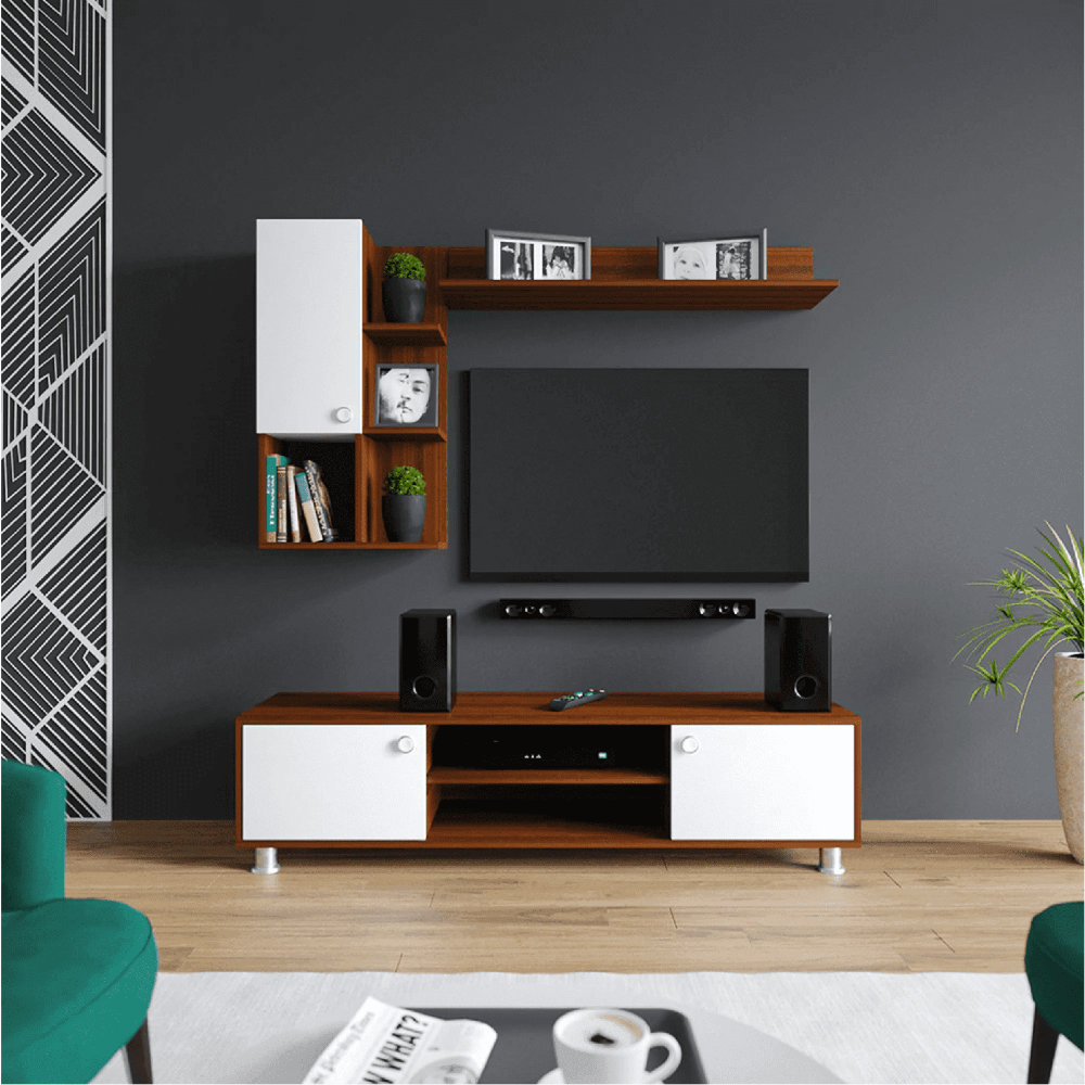 Roxy TV Panel- Upto 42 inches TV - Oak Inside