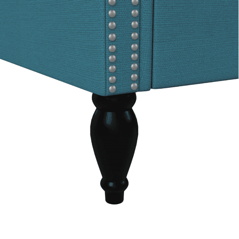 Copper Grove Crawley Diamond Button-Tufted Wingback Chair - Oak Inside