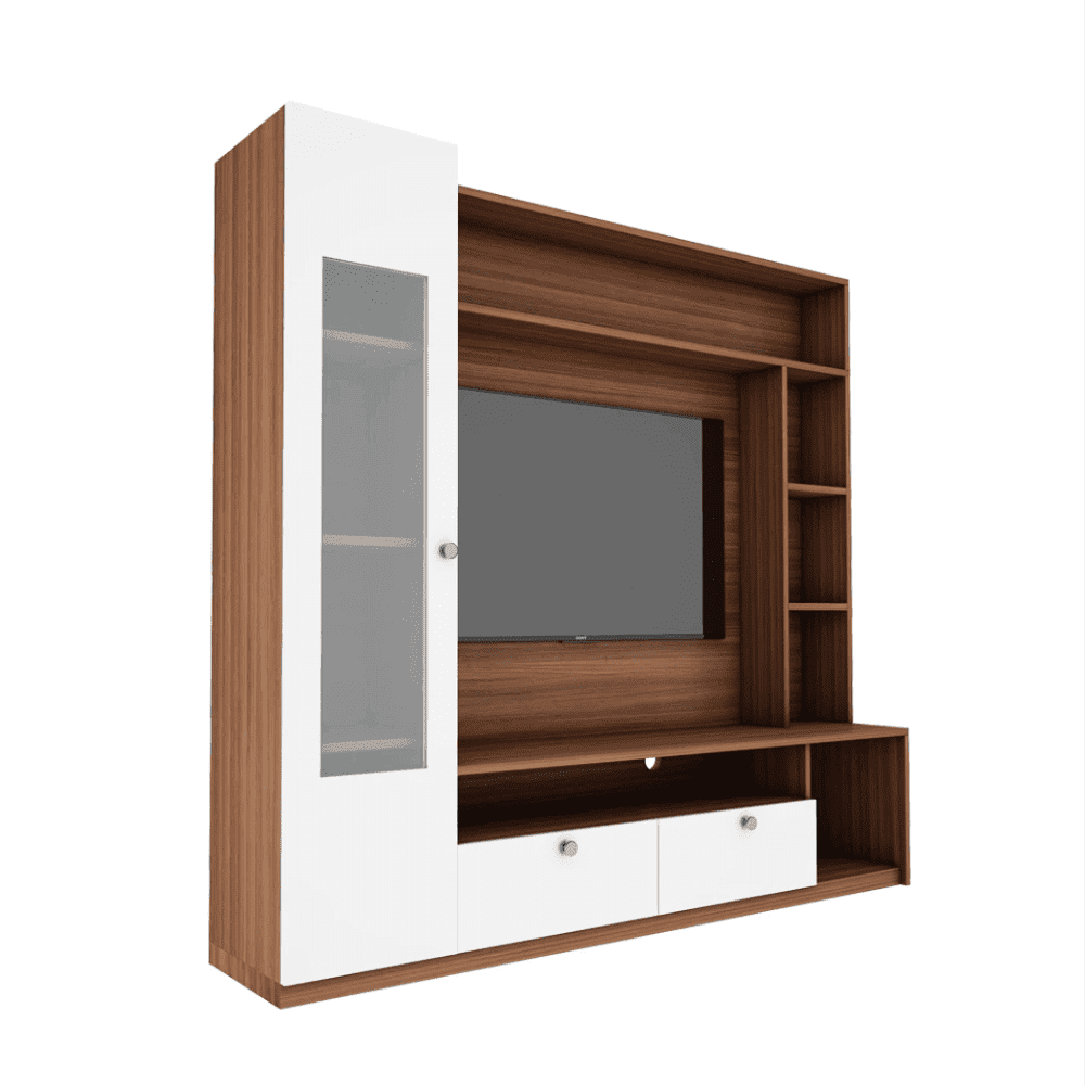 Casa Bonita TV Unit - Walnut - Upto 55 inches TV - Oak Inside