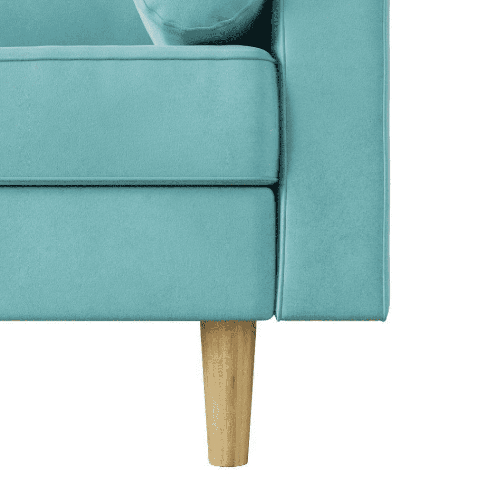 Craftmen Modern Sofa Set in Suede Fabric - Oak Inside