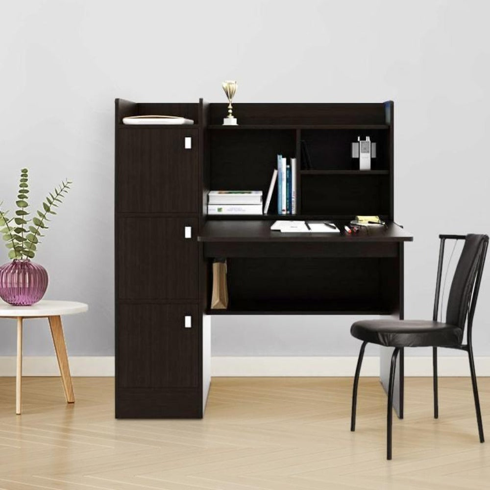 Roxy Study Table in Wenge Color - Oak Inside