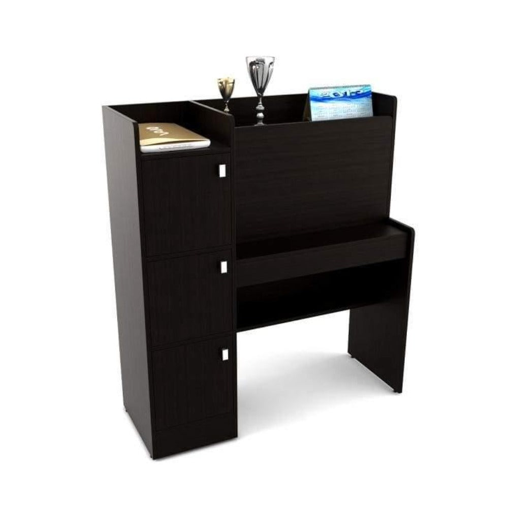 Roxy Study Table in Wenge Color - Oak Inside