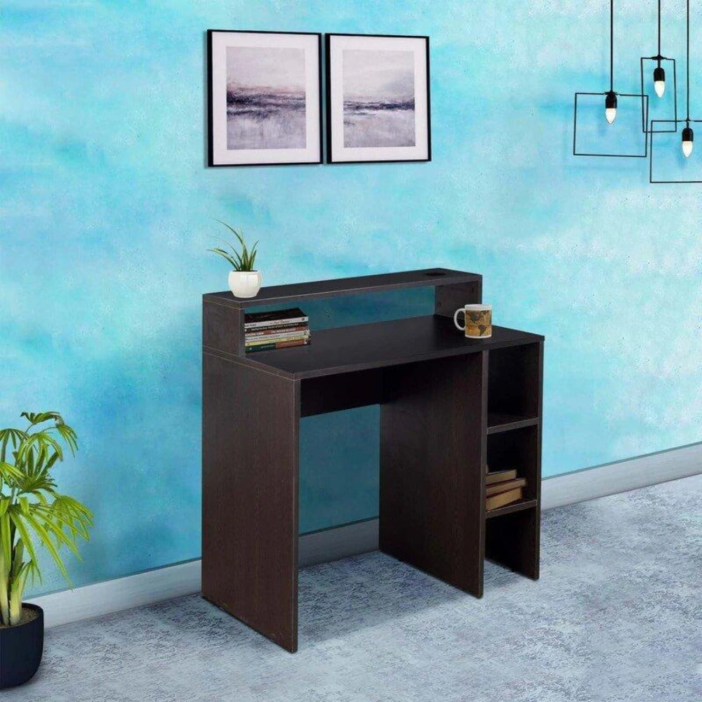 Rollen Study Table in Wenge Color - Oak Inside