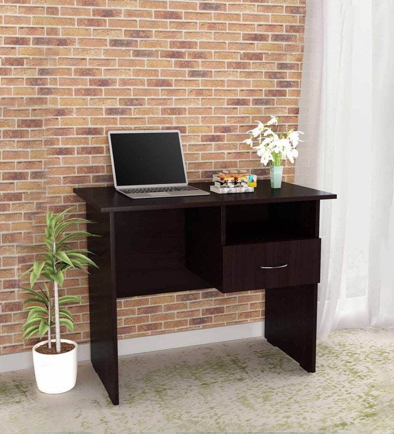 Shelly Study Table in Wenge Color - Oak Inside