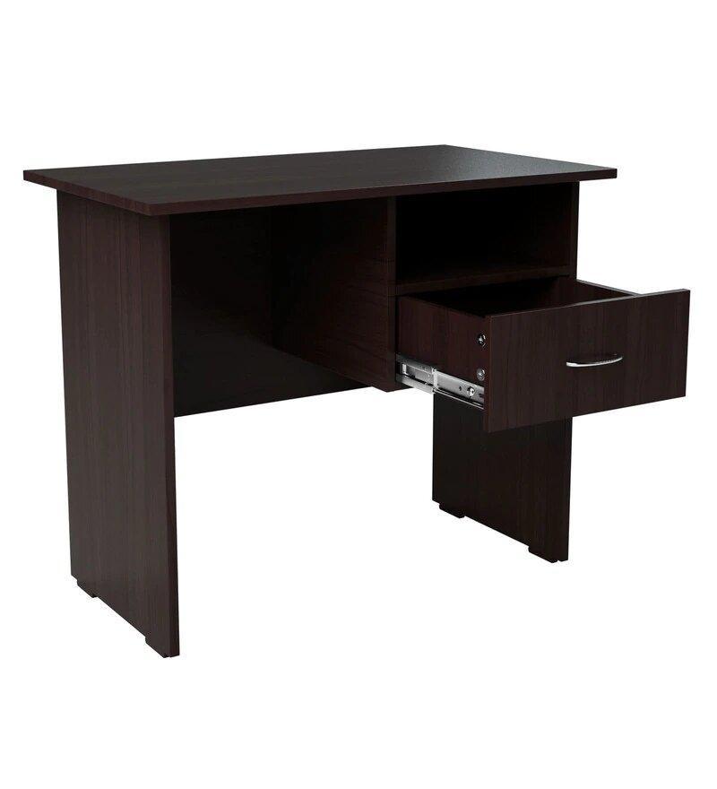 Shelly Study Table in Wenge Color - Oak Inside