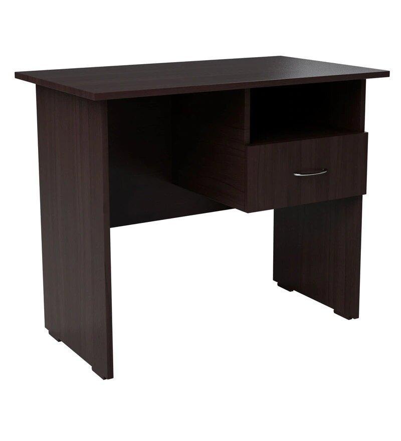 Shelly Study Table in Wenge Color - Oak Inside